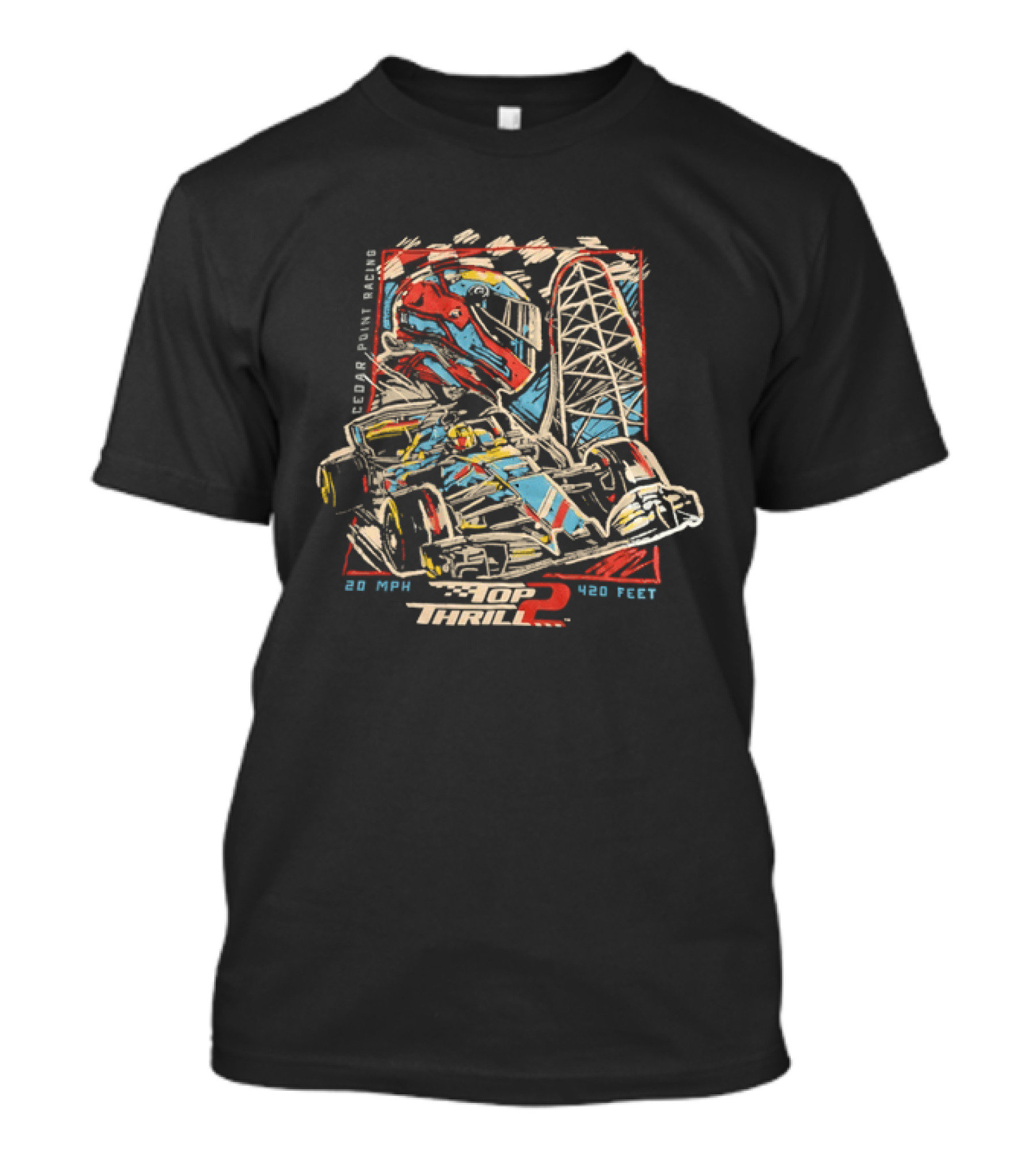 Top Thrill 2 Racing Cedar Point Ride Adventure Experience T-Shirt