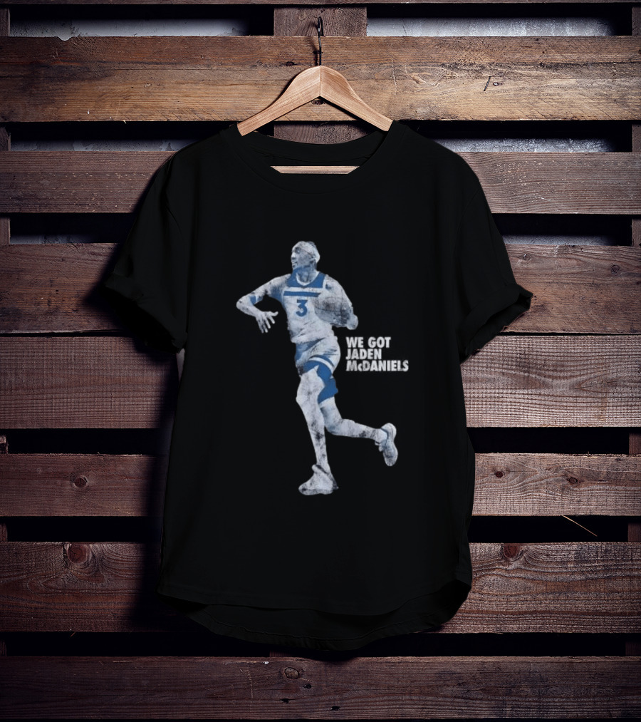 Jaden McDaniels Timberwolves Basketball Star Number 3 T-Shirt