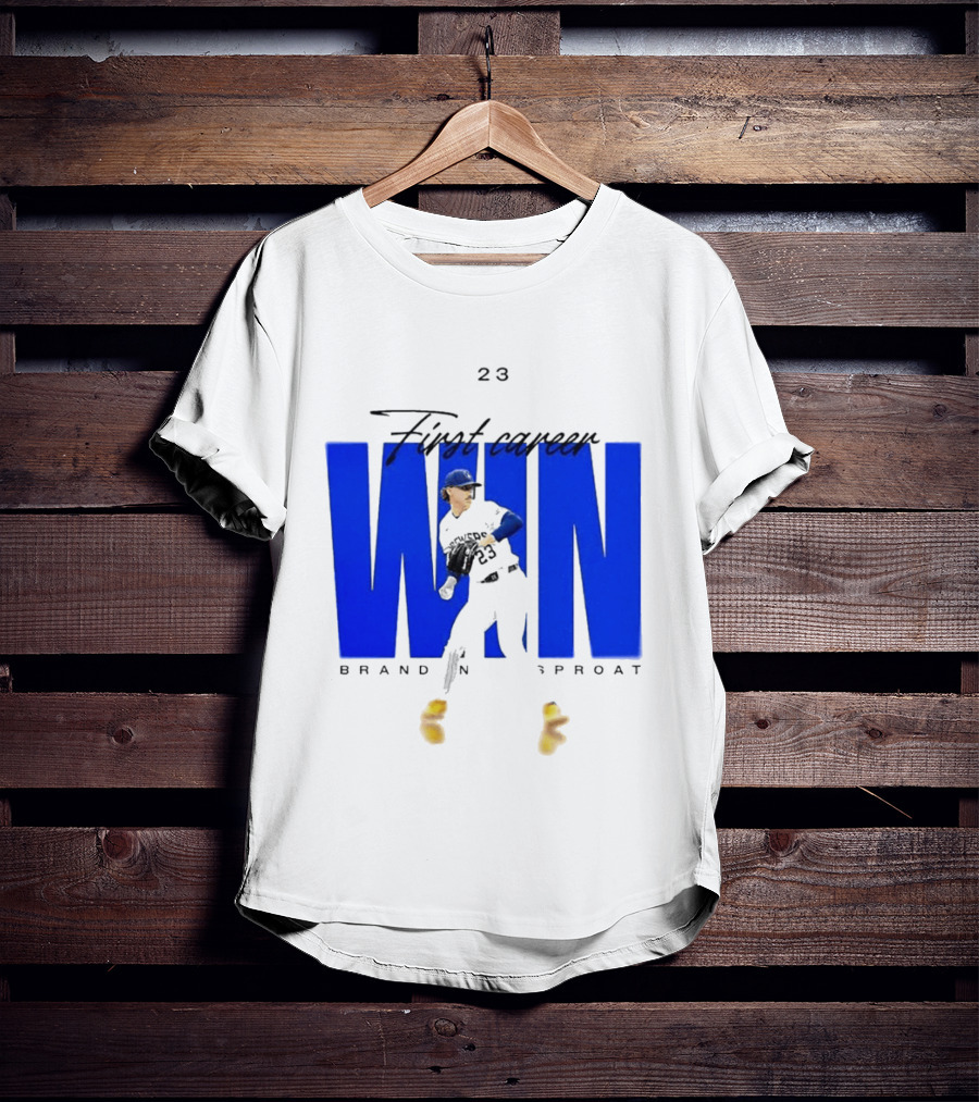 Brandon Sproat 23 Brewers First Career Win T-Shirt