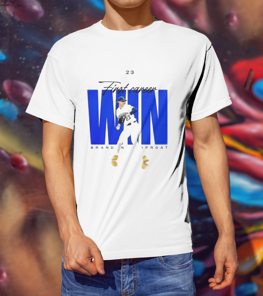 Brandon Sproat 23 Brewers First Career Win T-Shirt