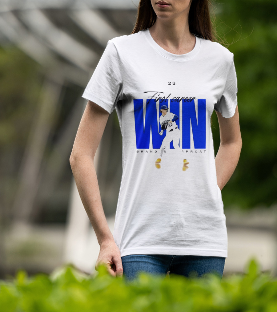 Brandon Sproat 23 Brewers First Career Win T-Shirt