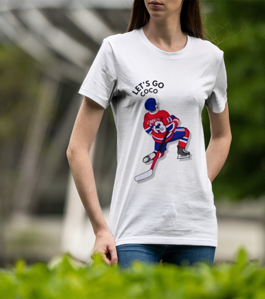 Caufield 13 Let's Go Coco Montreal Canadiens Hockey Player T-Shirt