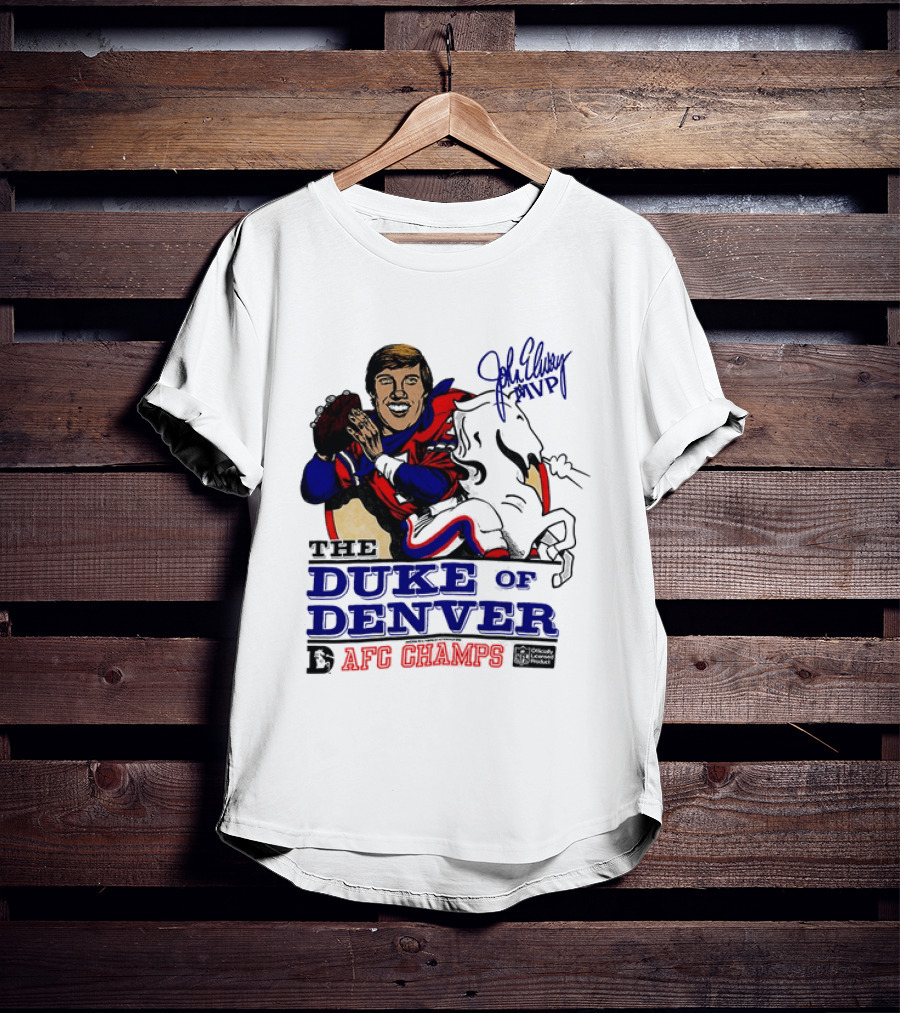 John Elway The Duke Of Denver AFC Champs MVP Caricature T-Shirt