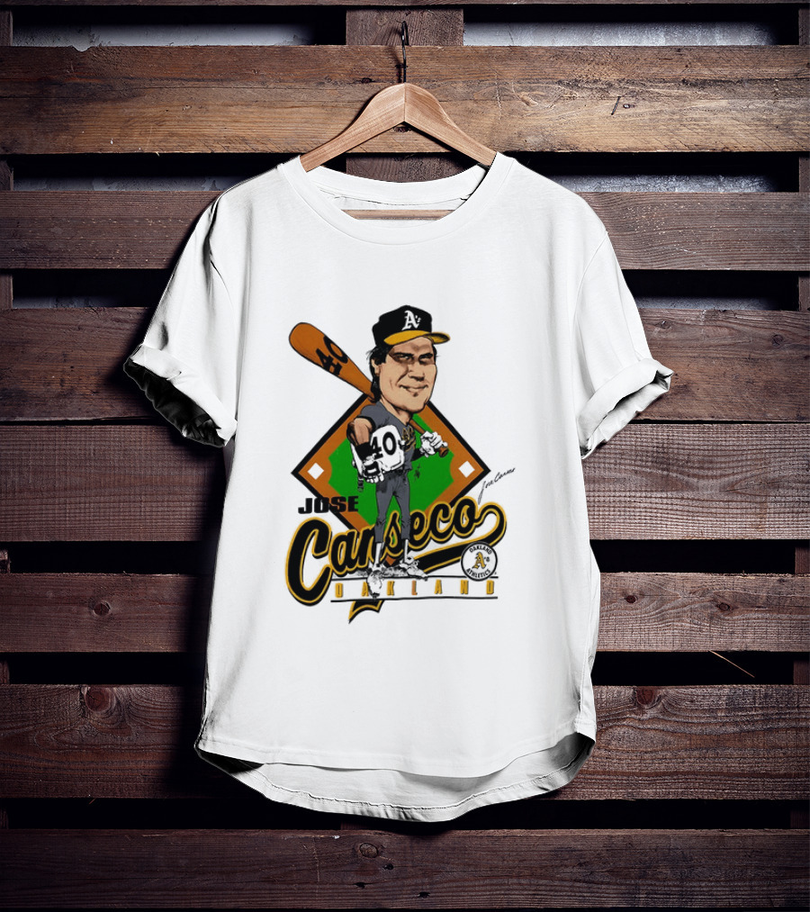 Jose Canseco Oakland A's Baseball Caricature T-Shirt