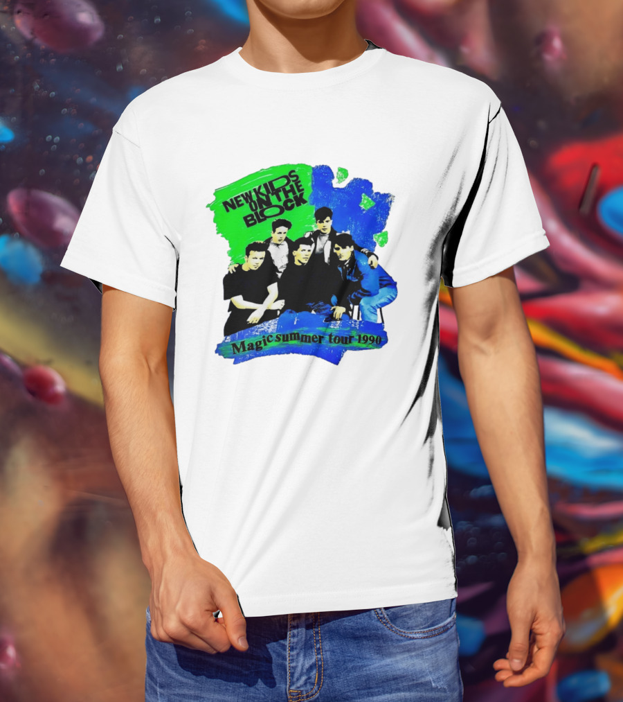 New Kids On The Block Magic Summer Tour 1990 Vintage Concert T-Shirt
