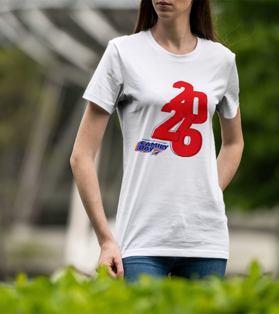 Oklahoma City Thunder Basketball Family Day Corporate Partner 2026 T-Shirt