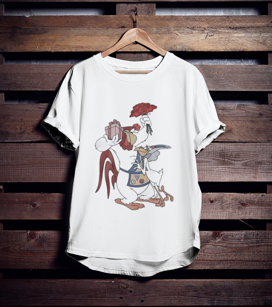 Foghorn Leghorn Miss Prissy Valentine Looney Tunes Classic Characters T-Shirt