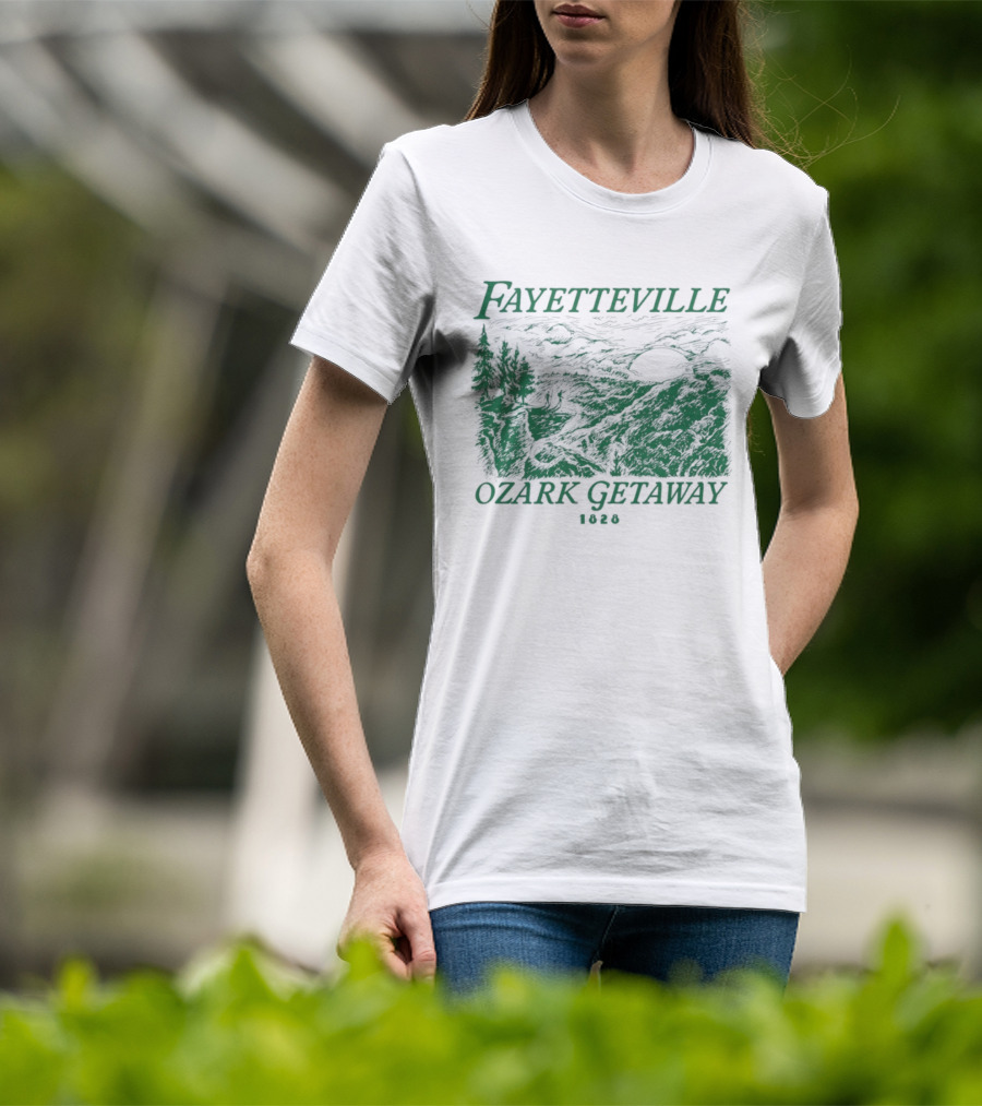 Fayetteville Ozark Getaway Vintage Scenic Landscape T-Shirt