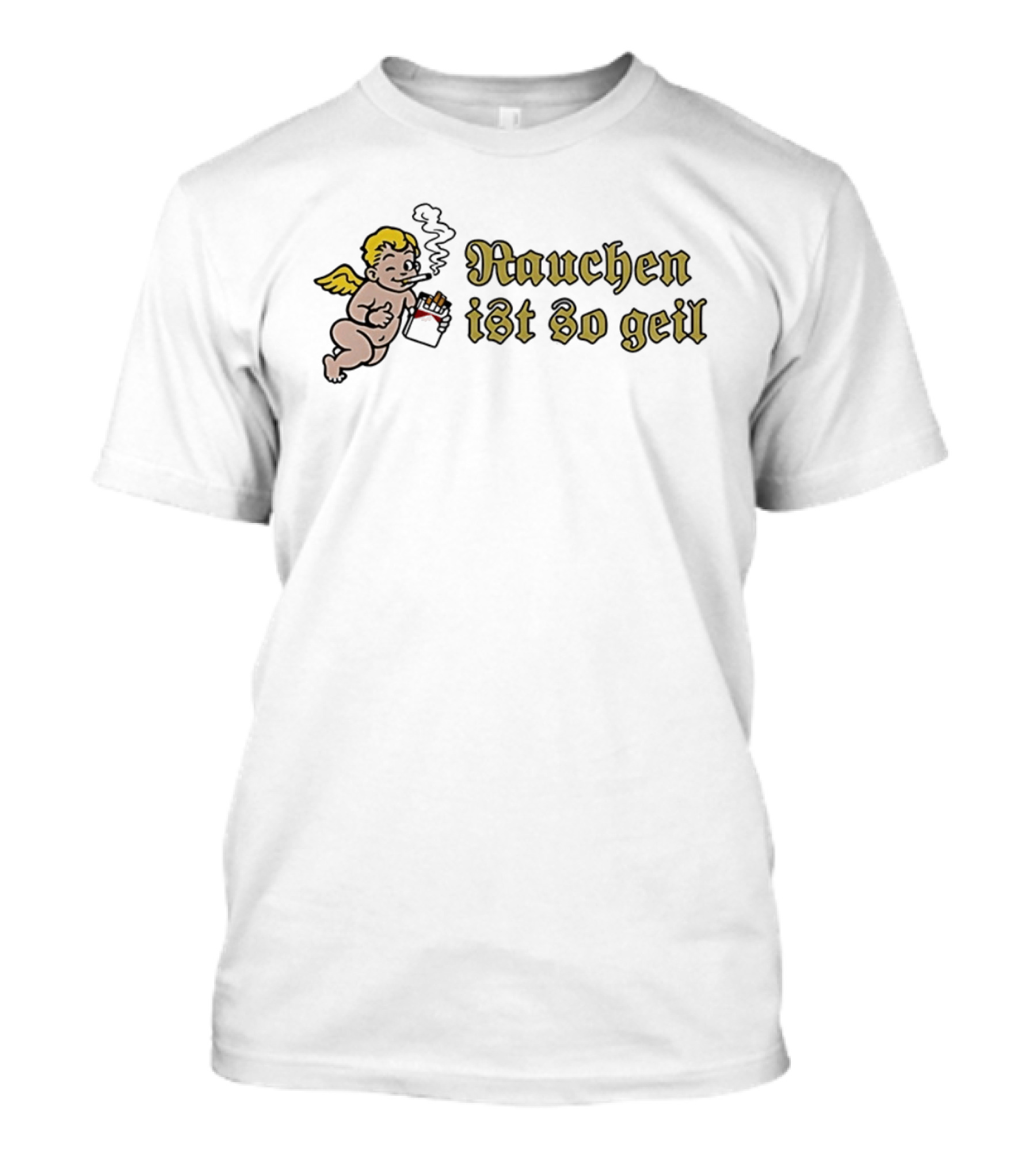 Rauchen Ist So Geil Angel With Cigarette T-Shirt