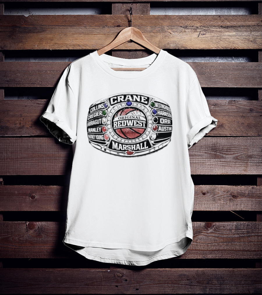 Original Redwest Crane Marshall Basketball Championship Ring T-Shirt