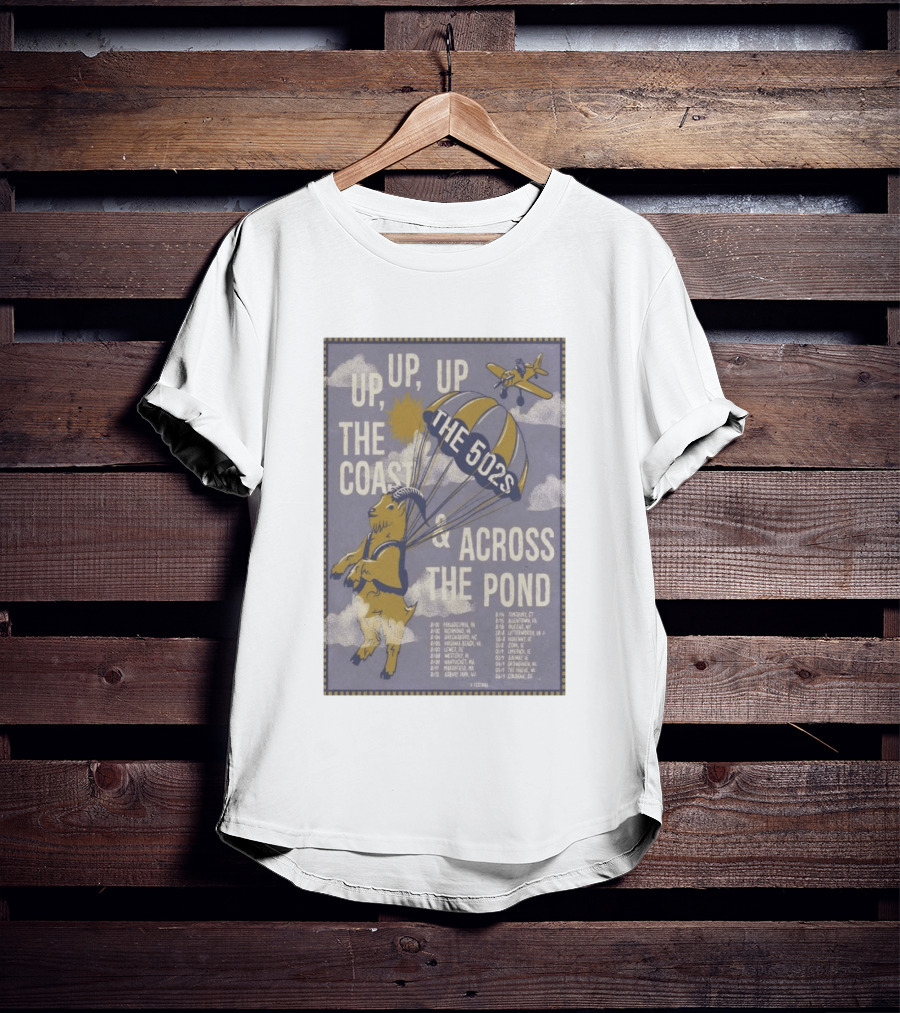 The 502s Up Up Up The Coast Across The Pond 2026 Tour T-Shirt