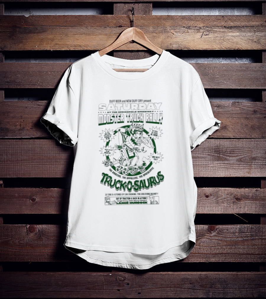 Saturday Monster Truck Rally Truck O Saurus Dinosaur Showdown T-Shirt