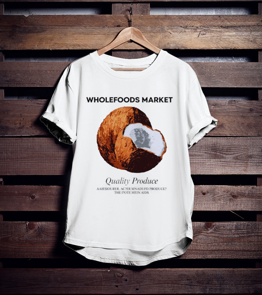 Wholefoods Market Quality Produce Organic Coconut T-Shirt