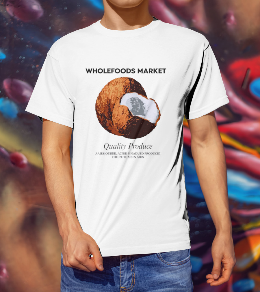 Wholefoods Market Quality Produce Organic Coconut T-Shirt