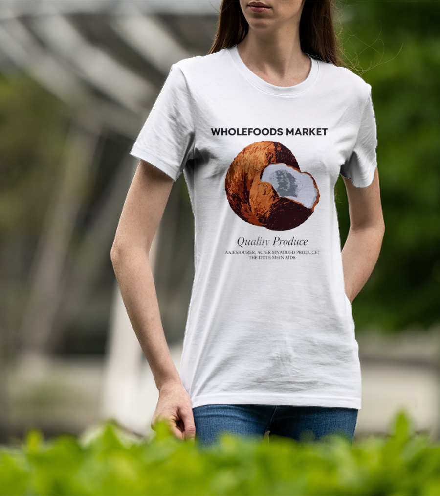 Wholefoods Market Quality Produce Organic Coconut T-Shirt