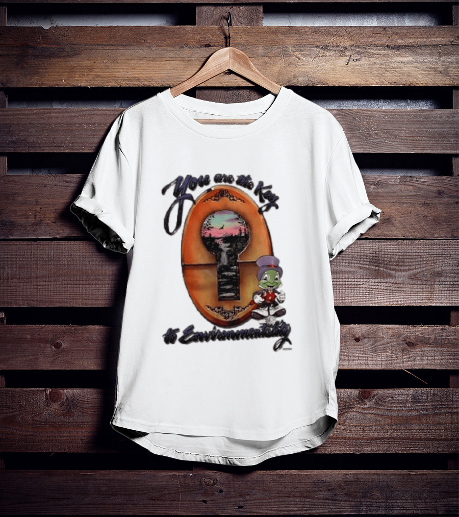 You Are The Key To Environmentality Keyhole Scene With Cartoon T-Shirt