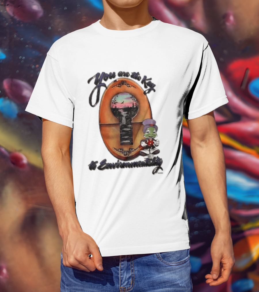 You Are The Key To Environmentality Keyhole Scene With Cartoon T-Shirt