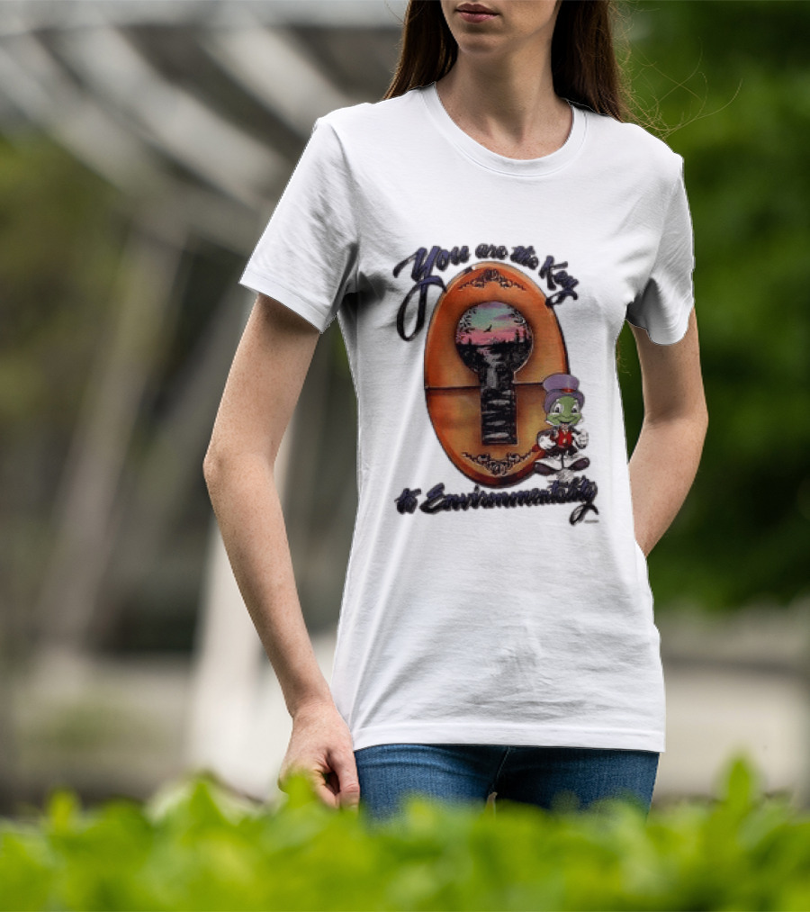 You Are The Key To Environmentality Keyhole Scene With Cartoon T-Shirt