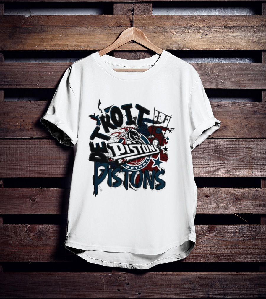 Detroit Pistons Hardwood Classics Basketball 41 T-Shirt