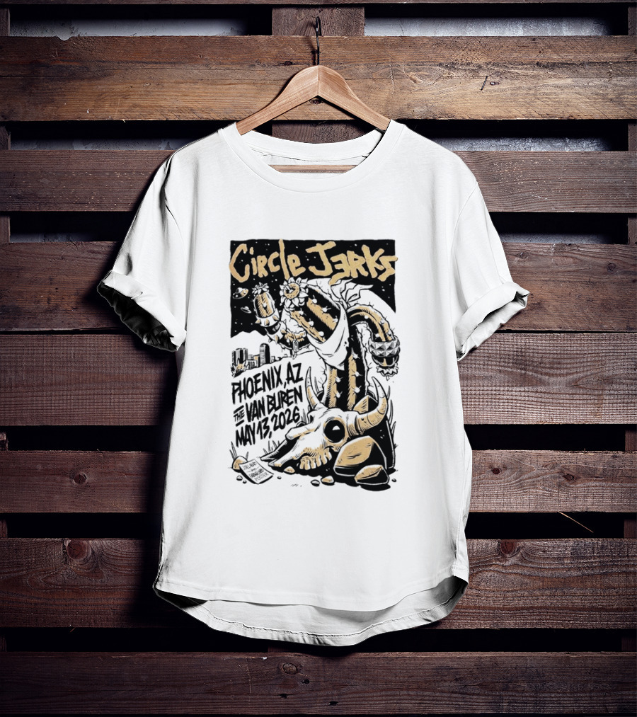 Circle Jerks Phoenix AZ The Van Buren May 13 2026 Skeleton T-Shirt