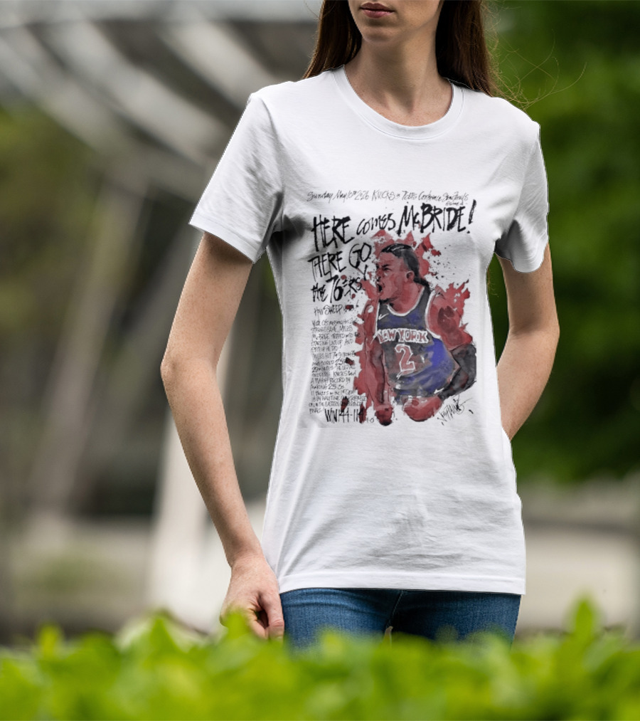 Miles Mcbride Here Comes Mcbride There Go The 76ers T-Shirt