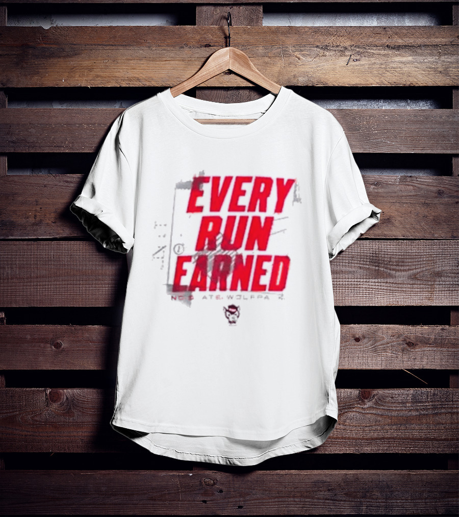 NC State Wolfpack Every Run Earned T-Shirt