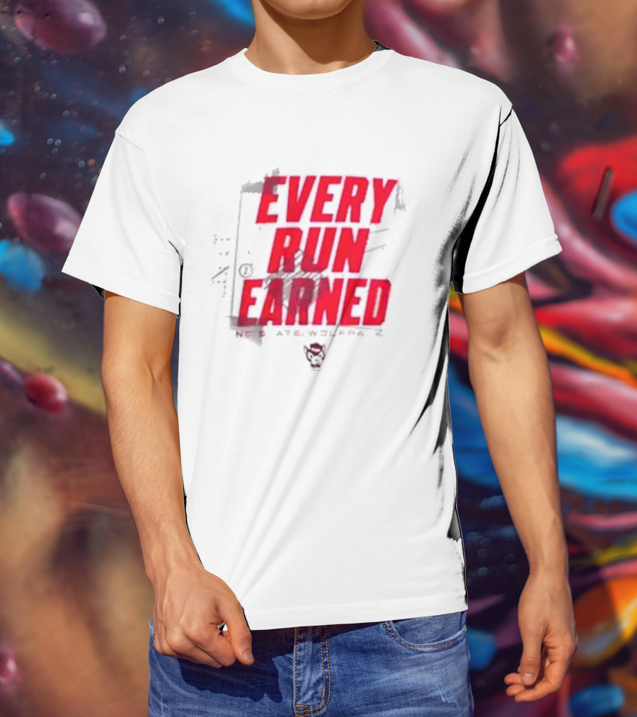 NC State Wolfpack Every Run Earned T-Shirt