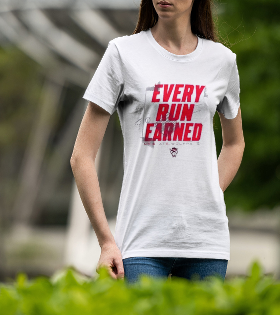 NC State Wolfpack Every Run Earned T-Shirt