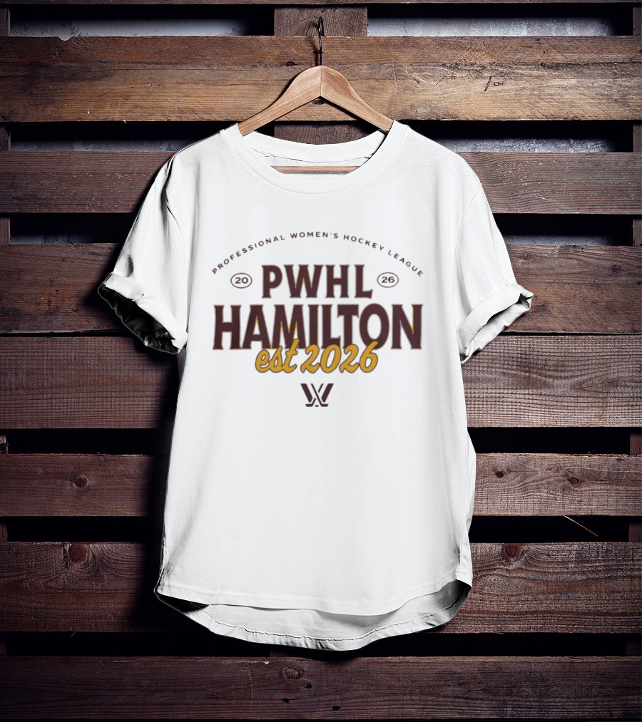PWHL Hamilton Professional Women's Hockey League Est 2026 Essentials Uprise T-Shirt