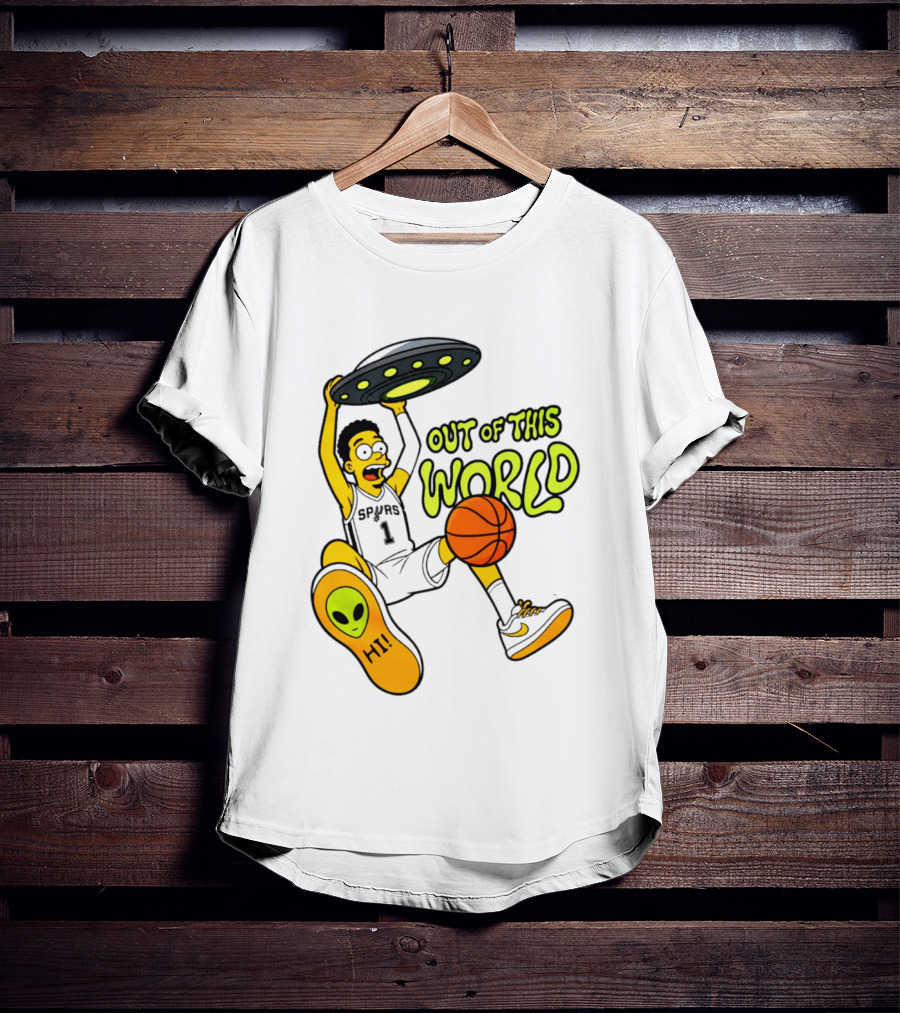 Victor Wembanyama San Antonio Spurs Out Of This World Alien Basketball T-Shirt
