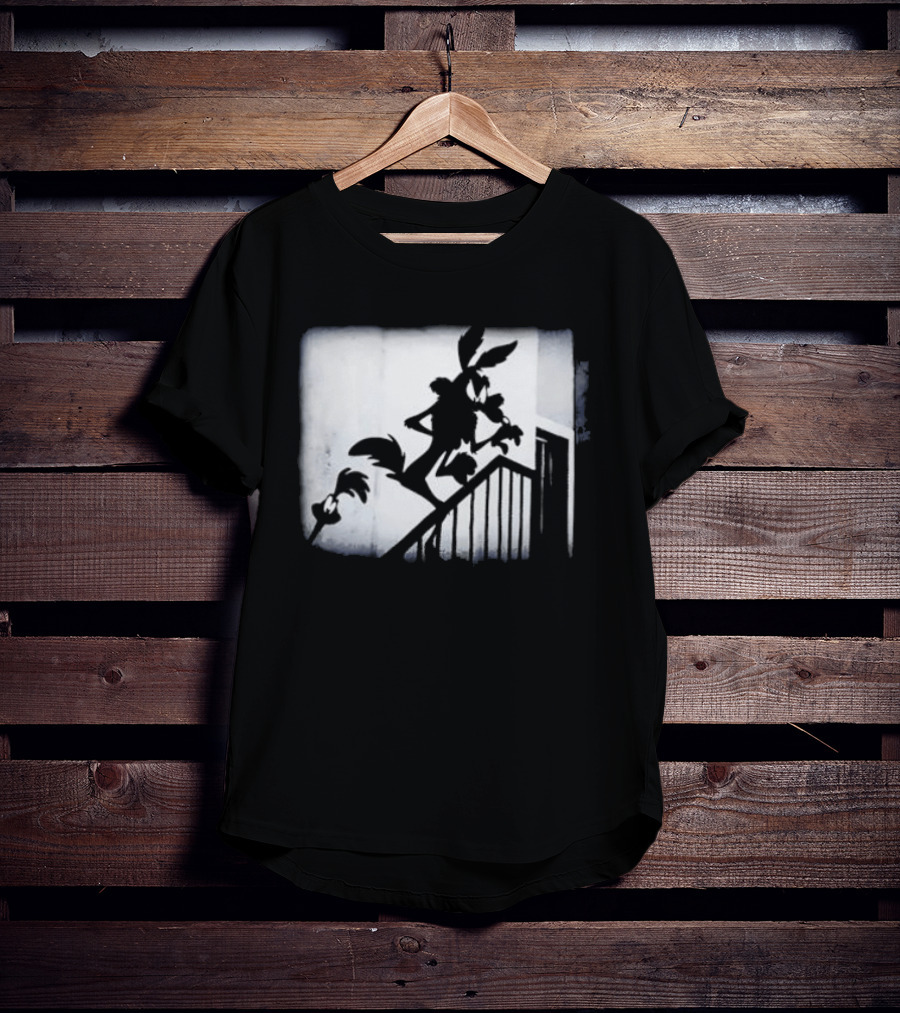 Wilesferatu Wile E. Coyote Road Runner Looney Tunes Silhouette Stairs T-Shirt