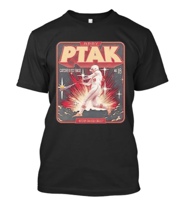Abby Ptak Catcher 1st Base No. 18 Boston College Eagles T-Shirt