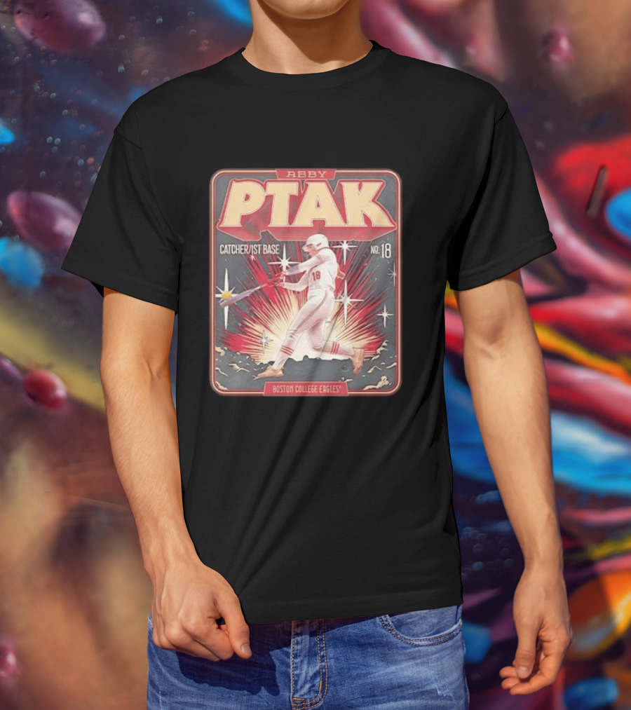 Abby Ptak Catcher 1st Base No. 18 Boston College Eagles T-Shirt