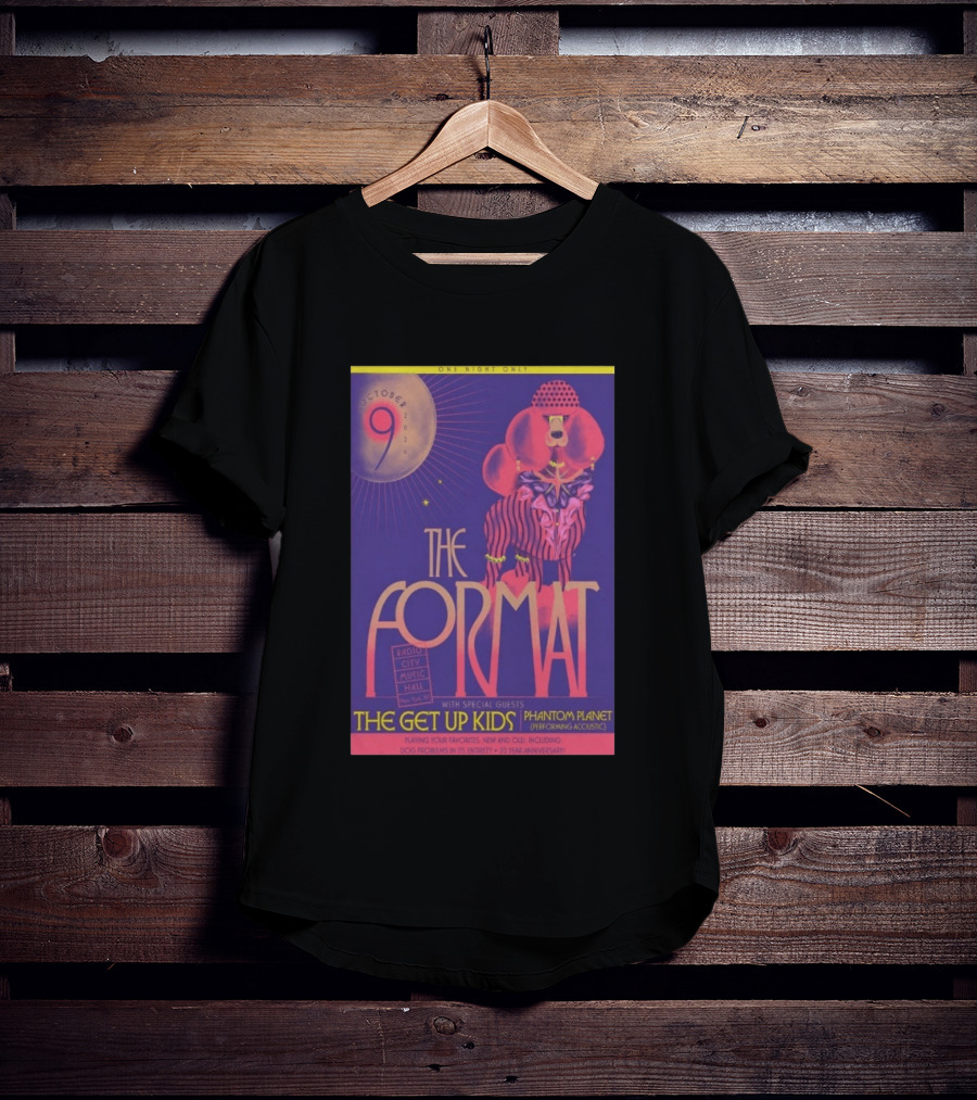 The Format October 9 2026 Radio City Music Hall New York The Get Up Kids Phantom Planet 20 Year Anniversary T-Shirt