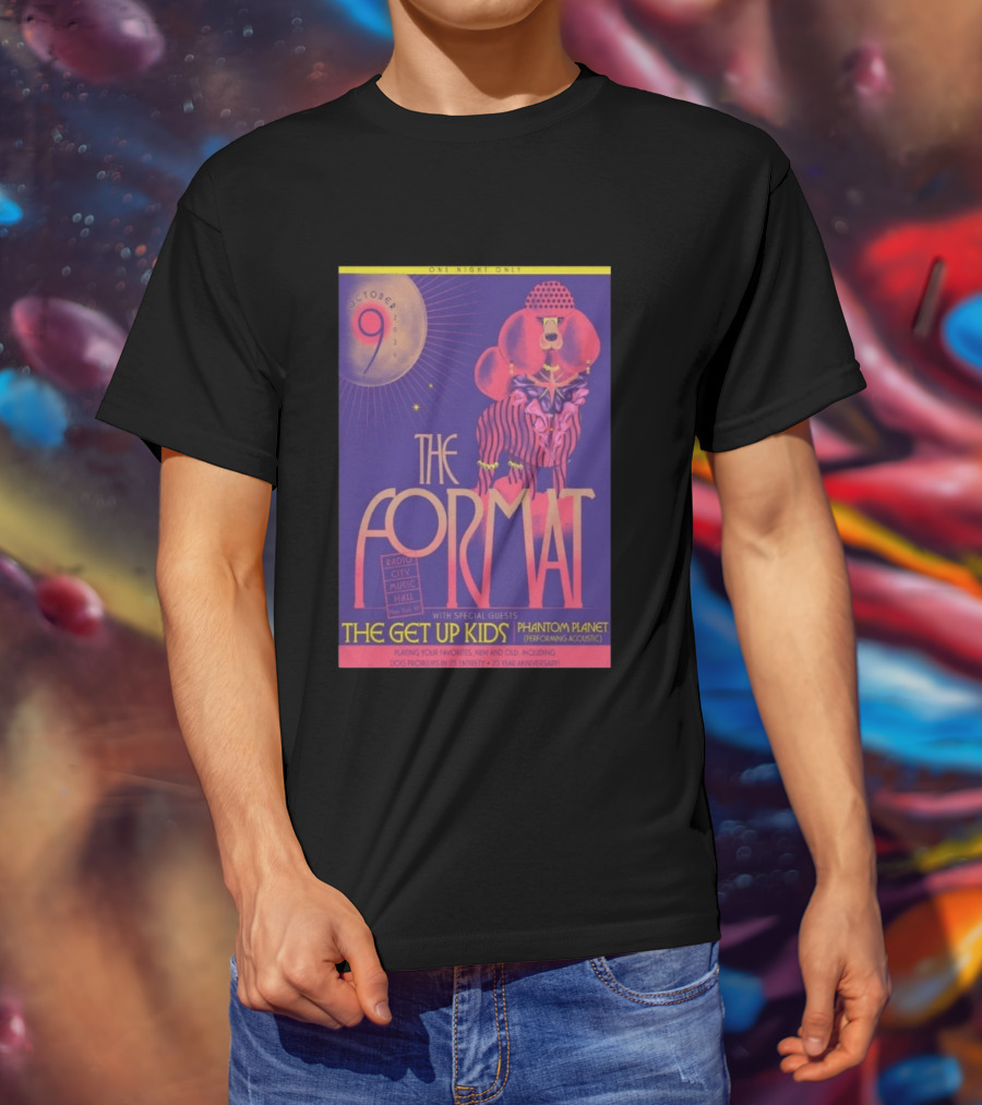 The Format October 9 2026 Radio City Music Hall New York The Get Up Kids Phantom Planet 20 Year Anniversary T-Shirt