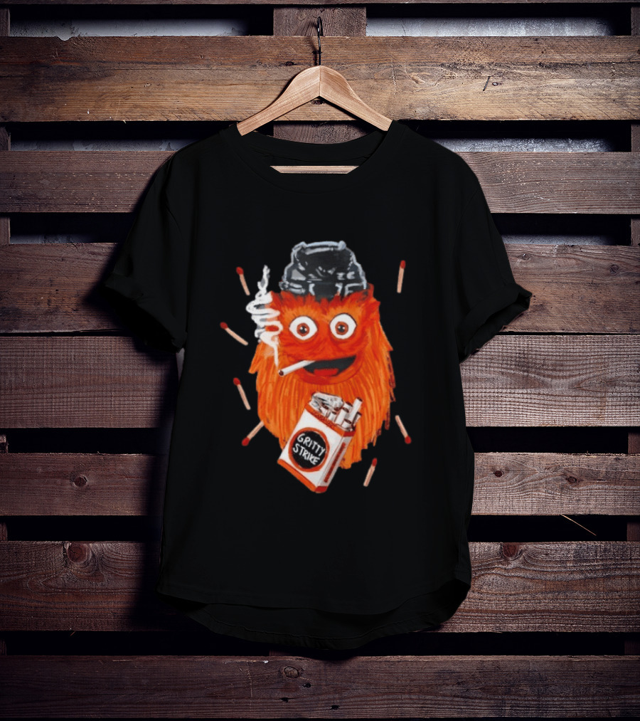 Gritty Strike Smoking Philadelphia Flyers Hockey 2026 T-Shirt