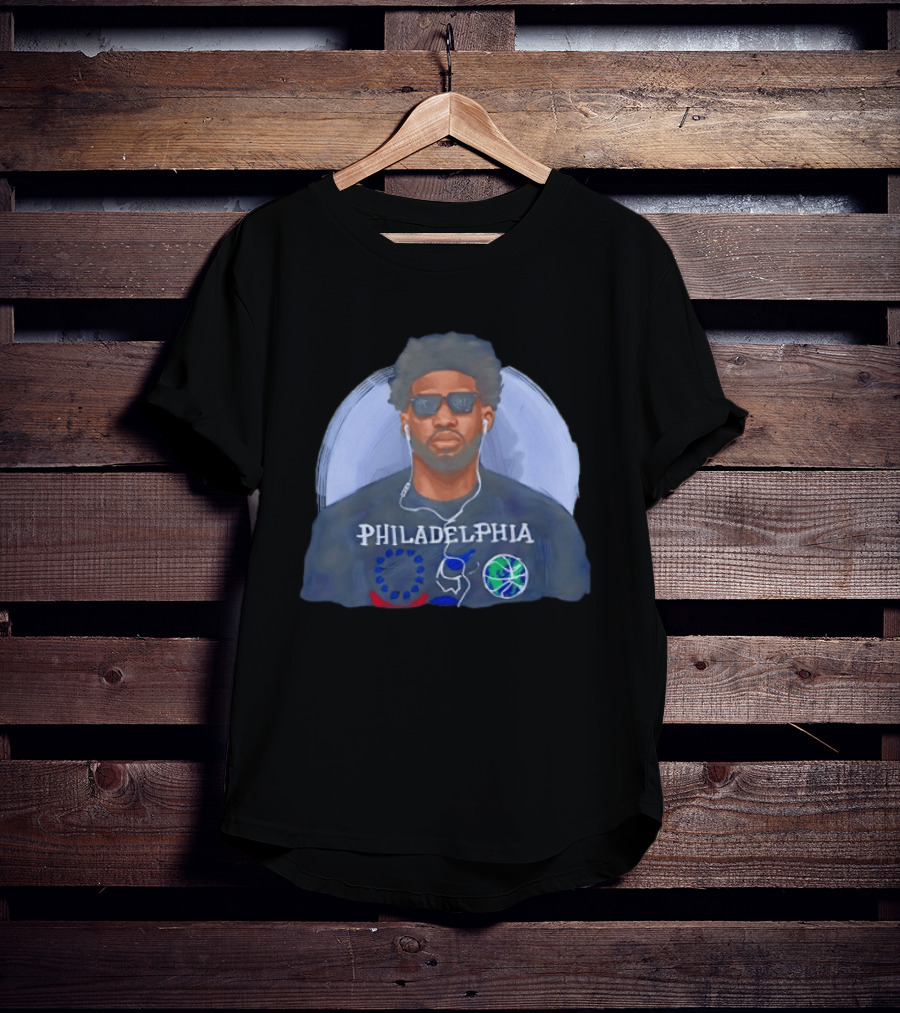 Philadelphia 76ers Joel Embiid Wearing Glasses NBA Basketball 2026 T-Shirt
