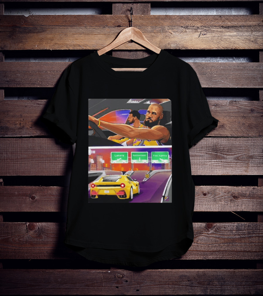 Lakers Lebron James Path: Retirement Versus Free Agency Decision Journey T-Shirt
