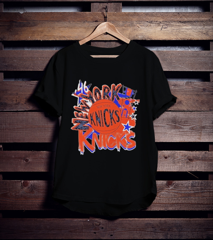 New York Knicks '46 Hardwood Classics Basketball Team Retro Stars T-Shirt