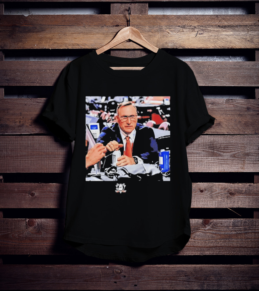 Pat Verbeek Anaheim Ducks General Manager Team Meeting Photo T-Shirt