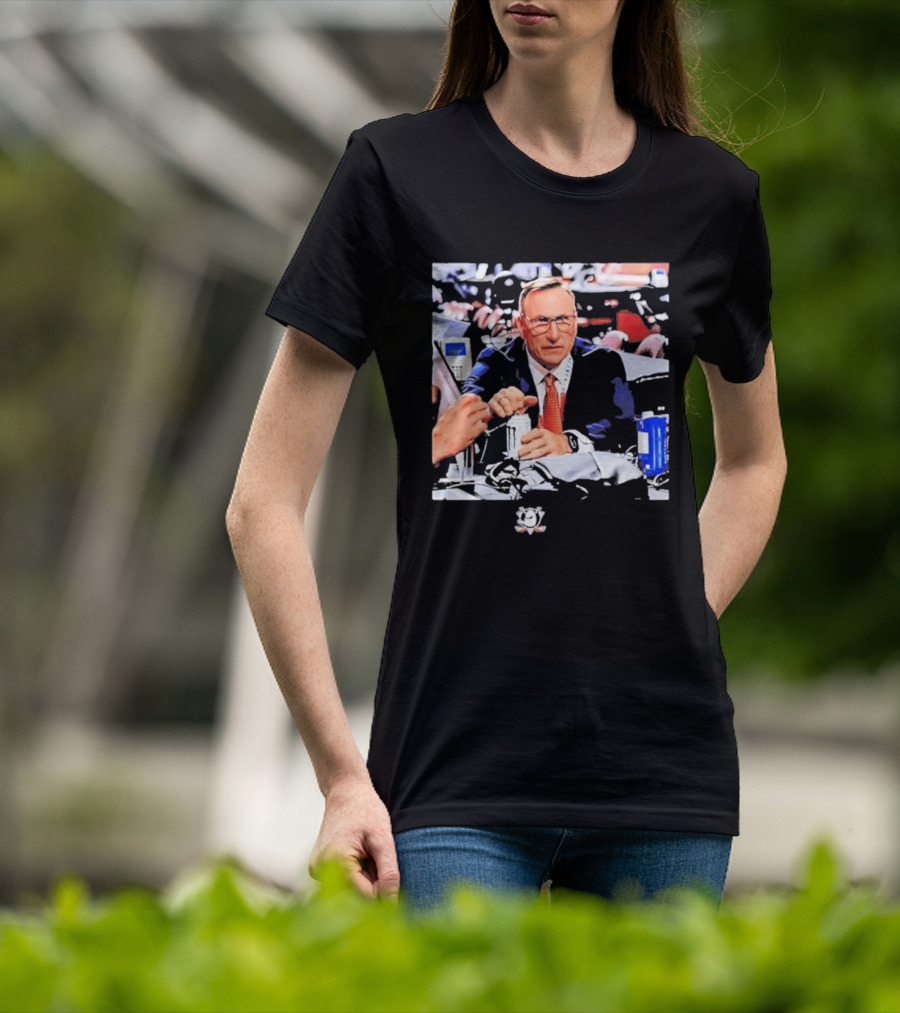 Pat Verbeek Anaheim Ducks General Manager Team Meeting Photo T-Shirt