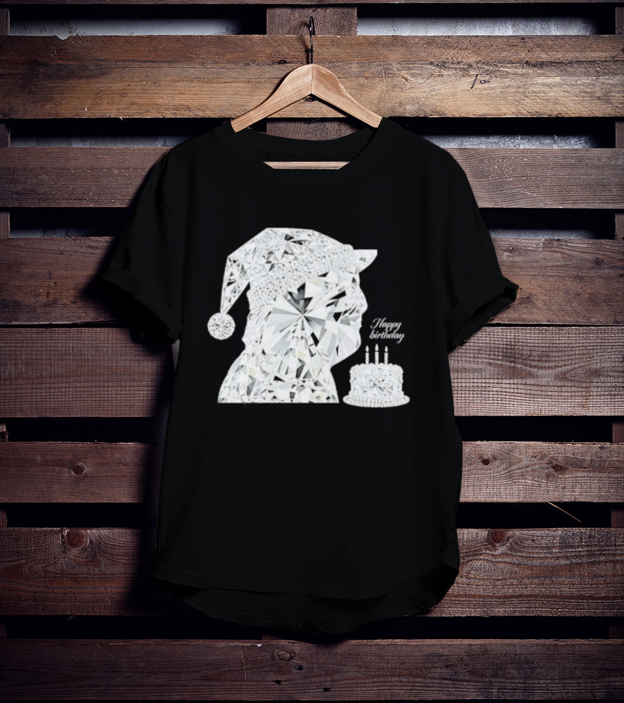 Happy Birthday Trump Diamond Wizard With Crystal Hat And Cake T-Shirt