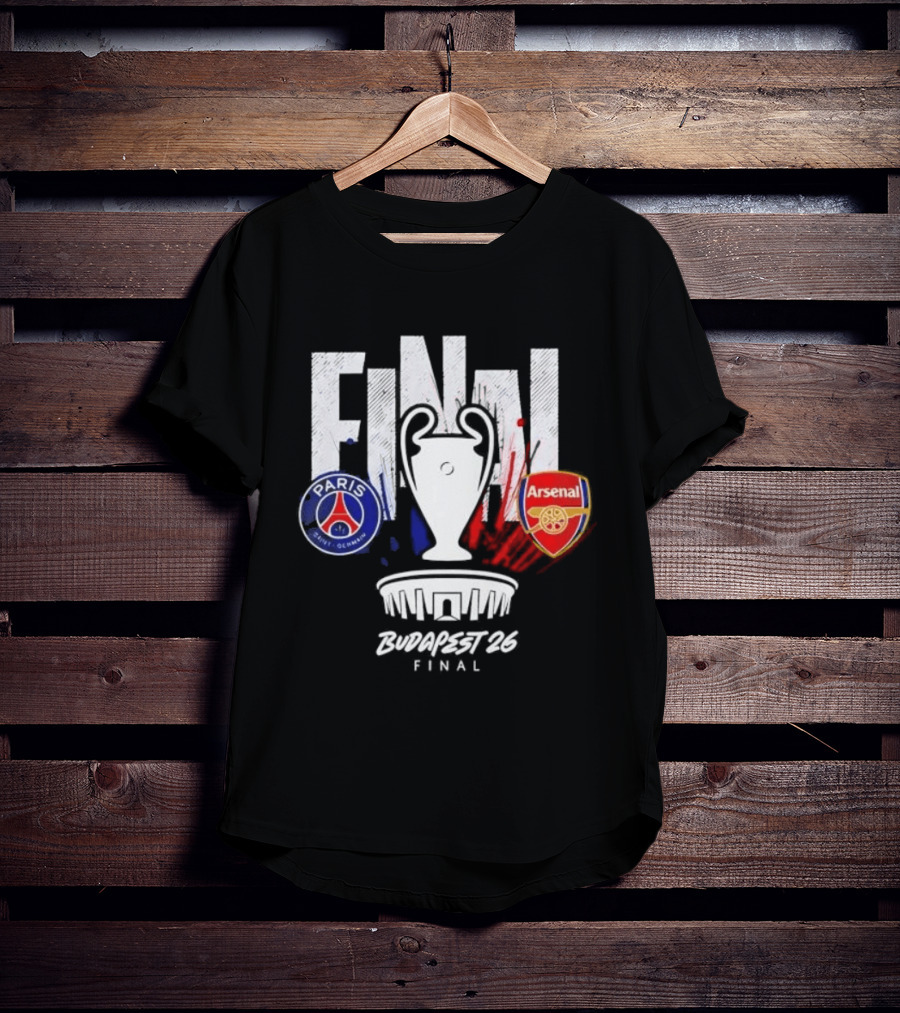 Paris Saint Germain Arsenal Final 2026 Budapest UCL T-Shirt