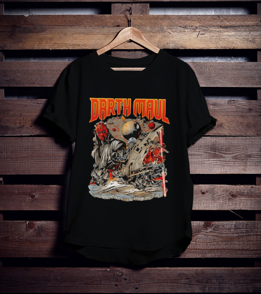 Darth Maul Star Wars Sith Lord Speedster Lightsaber Duel Scene T-Shirt