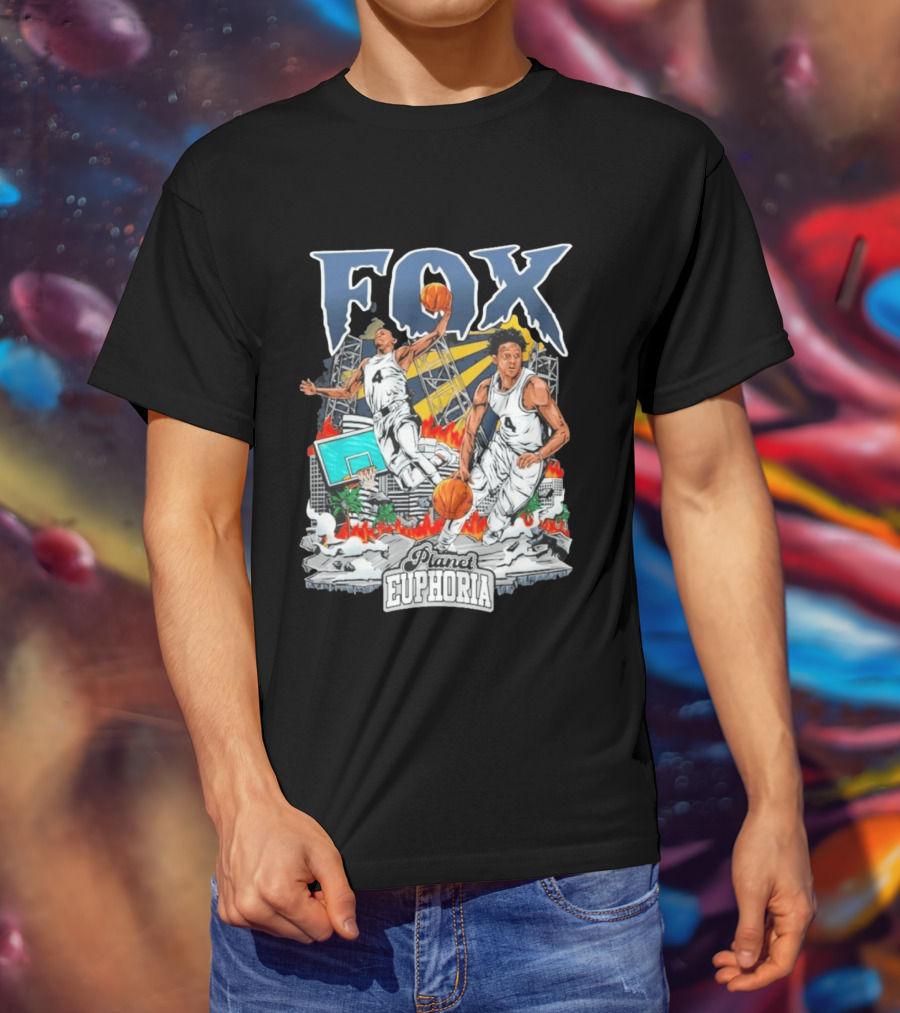 Fox Planet Euphoria Court Crusher Basketball Action T-Shirt