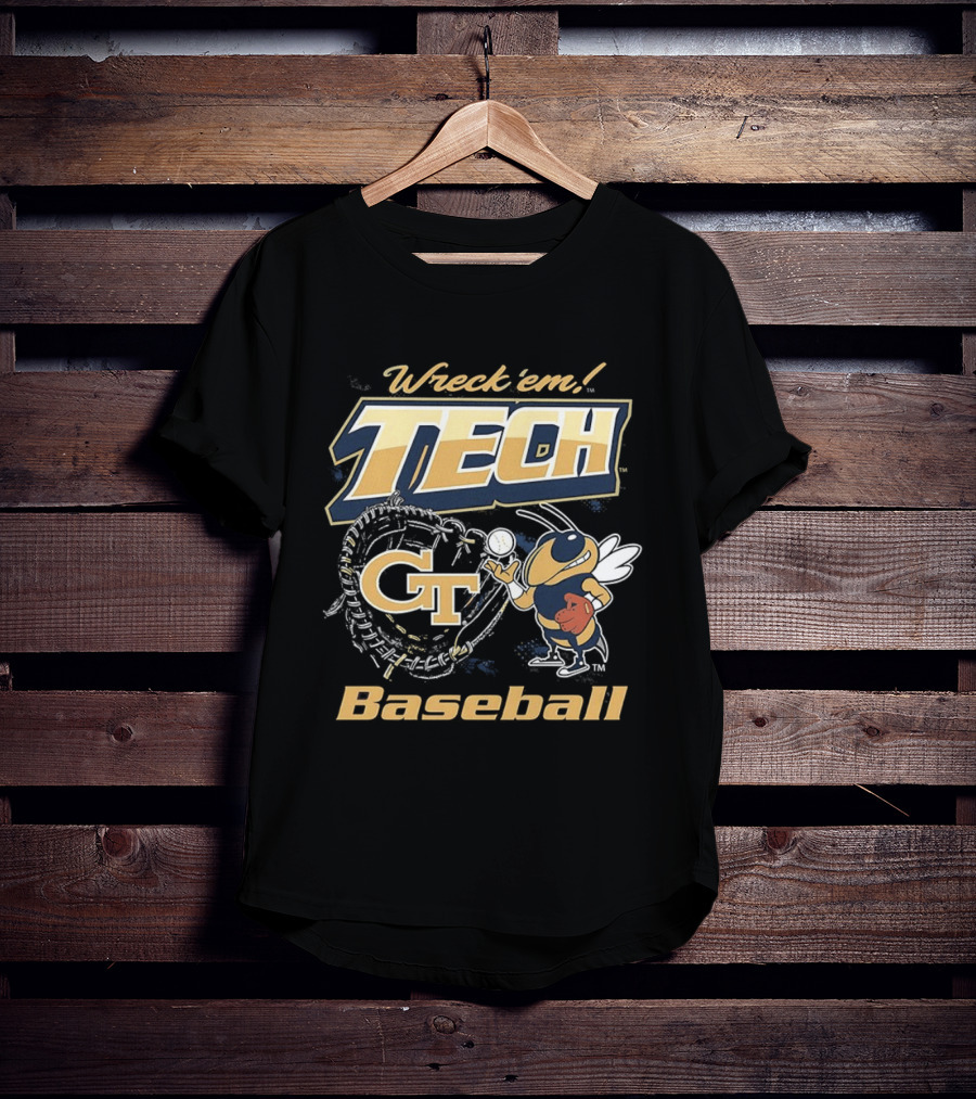 Wreck 'Em Tech GT Baseball Yellow Jackets Buzz T-Shirt
