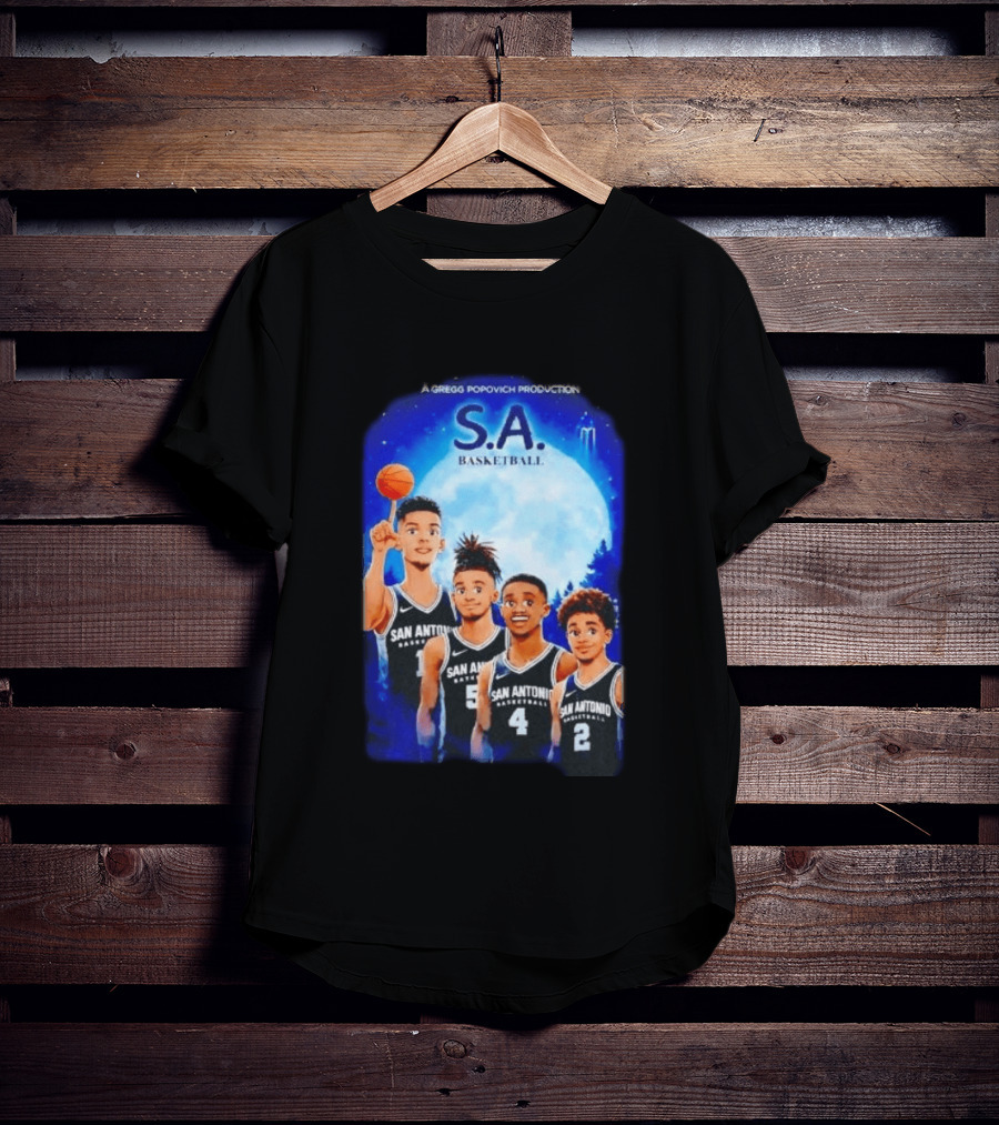 S.A. Basketball San Antonio Spurs A Gregg Popovich Production T-Shirt