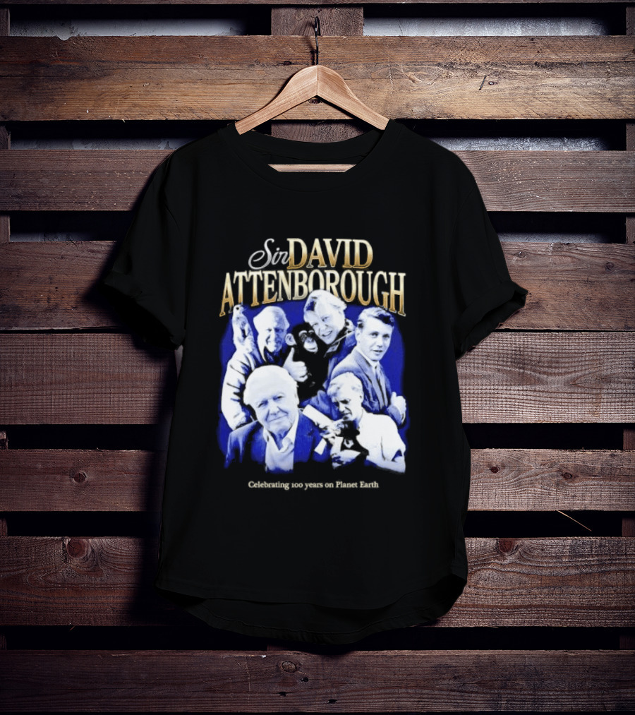 Sir David Attenborough Centennial Celebration On Planet Earth T-Shirt
