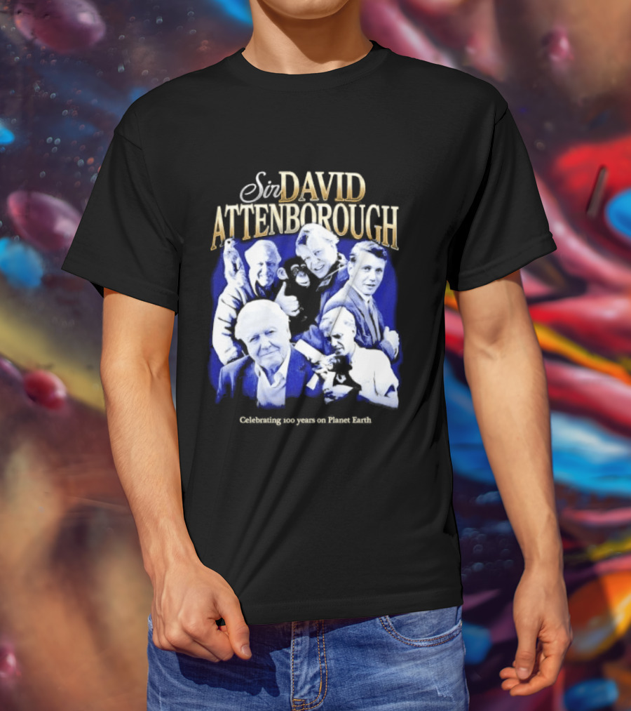 Sir David Attenborough Centennial Celebration On Planet Earth T-Shirt