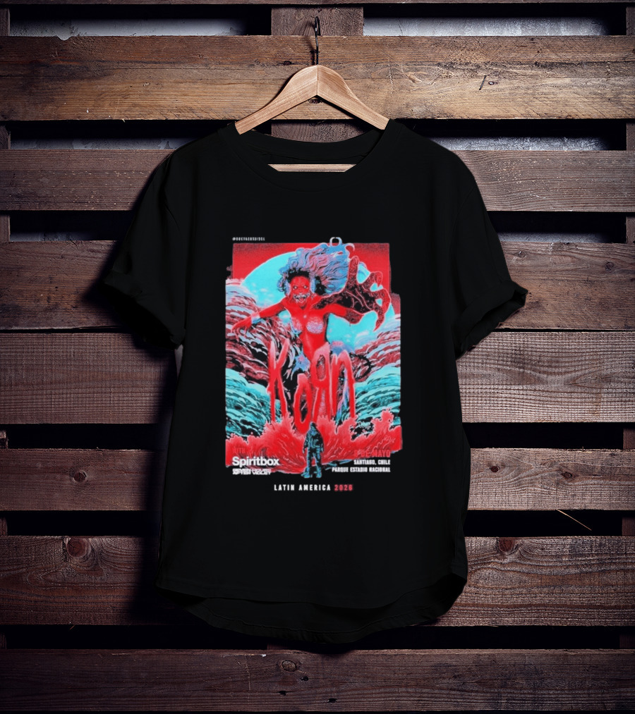 KoRn Santiago Chile Parque Estadio Bicentenario May 8 2026 With Spiritbox Latin America Event T-Shirt